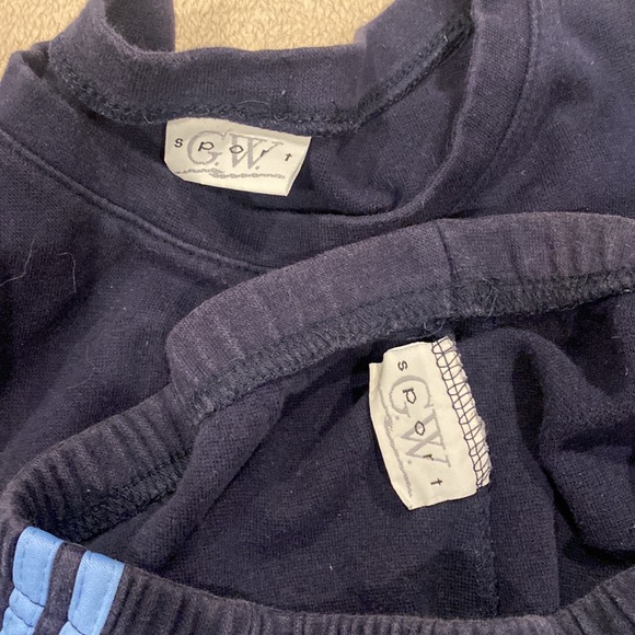 M dk blue with light blue stripe exercise workout set - Picture 2 of 5